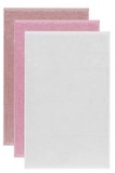 3 lü Düz Renk El Yüz Havlu Seti %100 Pamuklu 50x90 Cm Gül-Pembe-Beyaz