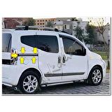 Markadan Fiat Fiorino Krom Sürgülü Kapı Çıtası 2008 Sonrası 4 Parça Paslanmaz Çelik