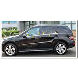 Markadan Mercedes ML Klasse W164 Krom Cam Çıtası 2006-2011 4 Parça Paslanmaz Çelik