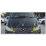 Markadan Mercedes Viano Krom Ön Panjur 2004-2010 7 Parça Paslanmaz Çelik