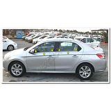 Markadan Peugeot 301 Krom Cam Çıtası 2012 Sonrası 4 Parça Paslanmaz Çelik