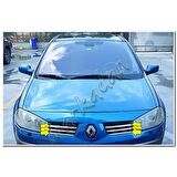 Markadan Renault Megane 2 Krom Ön Panjur 2004-2005 6 Parça Paslanmaz Çelik