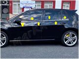 Markadan VW Golf 7 Krom Cam Çıtası 2012 Sonrası 4 Parça Paslanmaz Çelik