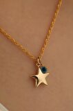 14 Ayar Altın Yıldız Göz Halat Zincir Kolye