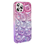 Mkorayavm Apple iPhone 15 Pro Max 3D Desenli Simli Kapak