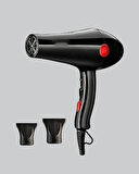 Profesyonel 2200W Fön Makinesi – AC Motorlu Hızlı Kurutma Hafif Tasarım
