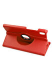 Samsung Galaxy X510 Tab S9 FE 11 Kılıf 360 Tablet Deri Kılıf - Kırmızı-(5796)