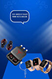 Powerbank Özellikli Bluetooth Kulaklık ve Nabız Ölçer Akıllı Saat Bileklik He