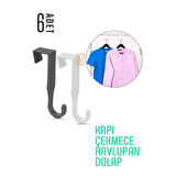 HSNET Pratik Askı Dolap Çekmece Havlupan Kapı Askısı 6 ADET