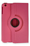 iPad Mini 1 Kılıf 360 Tablet Deri Kılıf - Pembe-(5796)