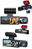 Video ve Fotoğraf Kaydedici Sürüş Kamerası Ön ve Arka Çift Kameralı