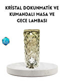 Kristal RGB LED Masa Lambası – Renkli Kumandalı Işık Dekoratif ve Enerji Tasar