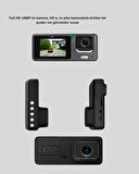 3 Kameralı Araç DVR 1080P Ön + HD Arka + İç Kamera Döngü Kayıt 2’’ Ekran