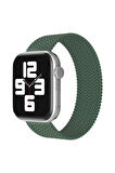 Apple Watch 38mm Ayarlı Solo Silikon Kordon - Haki Yeşil-(5796)