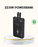 Powerbank Hızlı Şarj 10000 mAh Dahili Kablo
