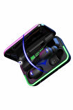 Extra Bass Kablosuz Kulaklık Işıklı Bluetooth Kulaklık Powerbank Özellikli