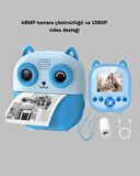 Anında Baskı Özellikli Çocuk Kamerası 48MP 1080P Çift Lens 32GB Destekli