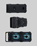 Kablosuz LED Işıklı Bluetooth Hoparlör – FM Radyolu Mikrofon Girişli