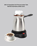 Elektrikli Türk Kahvesi Cezvesi 800W Kablosuz Döner Tabanlı