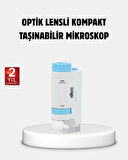 Taşınabilir Eğitim Mikroskobu 80X–200X LED Işıklı ve Darbeye Dayanıklı