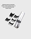 Şarjlı Saç ve Sakal Kesme Makinesi – Paslanmaz Çelik Bıçak Ayarlanabilir Ba?