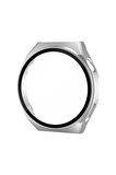 Huawei Watch GT2 46mm Dota Camlı Kasa Ekran Koruyucu - Gümüş-(5796)