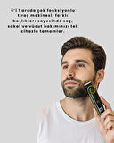 LED Ekranlı Şarjlı Saç ve Sakal Kesme Makinesi Erkek Bakım Cihazı Çok Başlı