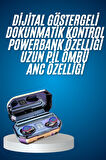 Yeni Nesil Bluetooth Kulaklık Uzun Pil Ömrü El Fenerli Dijital Şarj Göstergeli