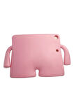 iPad 4 9.7 Kılıf Karakter Tablet Silikon - Açık Pembe-(5796)