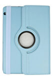 Huawei MediaPad T3 10 / 9.6 Kılıf 360 Tablet Deri Kılıf - Turkuaz-(5796)