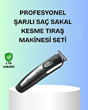 Kuaför Tipi Şarjlı Saç ve Sakal Kesme Makinesi Güçlü Motorlu