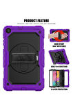 Samsung Galaxy T510 Tab A 10.1 Kılıf Pars Tablet Kapak - Mor-(5796)