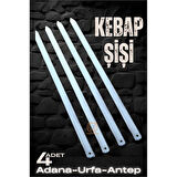 HSNET Urfa Şiş Çubukları 4 Adet Galvaniz