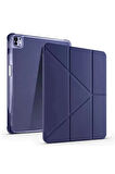 iPad Pro 13 (2024) Kılıf Kalemlikli Mars Tablet Kılıfı - Lacivert-(5796)