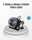 7 Renk Modlu Müzik Sensörlü Disko Topu – LED Işıklı Parti Aydınlatması