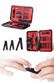 17 Parça Manikür Seti El ve Ayak Bakımı Törpü Cımbız Tırnak Temizleme