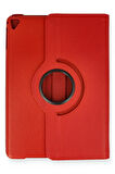 iPad 9.7 (2018) Kılıf 360 Tablet Deri Kılıf - Kırmızı-(5796)