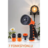 HSNET Sulama Tabancası Seti 7 FONKSİYON 3 Aparatlı