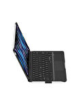 iPad Pro 11 (2024) F11 ATS Kılıf Magic Dönen Klavyeli Tablet Kılıf - Siyah-(579