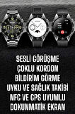 Akıllı Saat Titreşimli Pusula Nabız ve Tansiyon Ölçer NFC Uyumlu