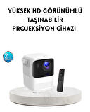 Taşınabilir Akıllı 1080P Projektör – 64GB Hafıza 2GB RAM Full HD Görüntü 