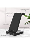 S90 4in1 Kablosuz Şarj Masaüstü Set - Siyah-(5796)