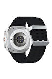 Watch 7 Ultra KR417 Rug Silikon Kordon - Siyah-(5796)