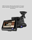 Araç DVR Kamerası 3’lü 170° Geniş Açılı Full HD ve Park Destekli