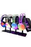 RGB Işıklı Yüksek Ses Kaliteli Kablosuz Kulak Üstü Bluetooth Kulaklık