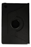 Samsung Galaxy Tab A9 Plus Kılıf 360 Tablet Deri Kılıf - Siyah-(5796)