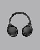 Bluetooth 5.0 Siyah Kablosuz Kulaklık 18 Saat Batarya Katlanabilir Tasarım