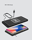 Manyetik Şarj Pedi 7.5W 10W 15W Hızlı Şarj Kaymaz Tabanlı