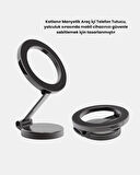 360° Dönebilen Katlanır Manyetik Araç Telefon Tutucu – MagSafe Uyumlu Kompakt 