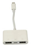 APR23 Iphone Otg 3in1 - Beyaz-(5796)